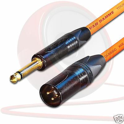 Male XLR to Jack Cable. Long Mono Jack lead. Unbalanced Van Damme Neutrik Guitar - Picture 7 of 11