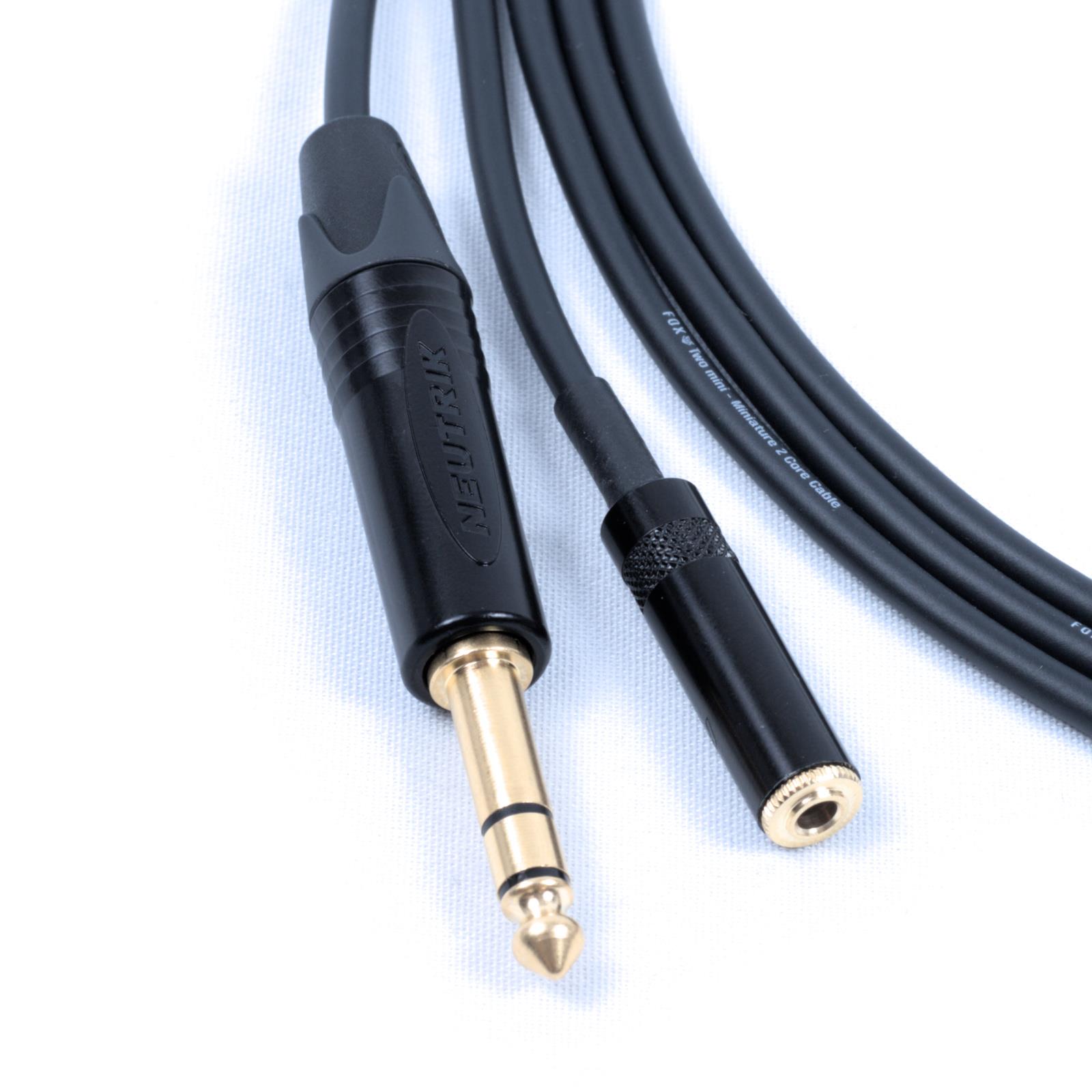 Cable de extensión de auriculares conector recto a recto de 1/4" de 3,5 mm - Imagen 6 de 6