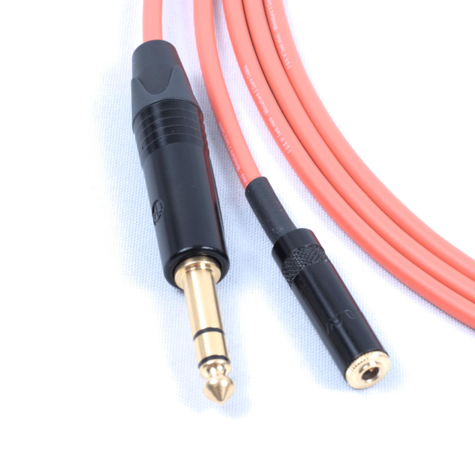Cable de extensión de auriculares conector recto a recto de 1/4" de 3,5 mm - Imagen 3 de 6
