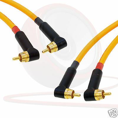Star-Quad Cinch Stereo Paar. Winkel Dual Phono. Van Damme Kabel. Vergoldete RCAs - Bild 7 von 11