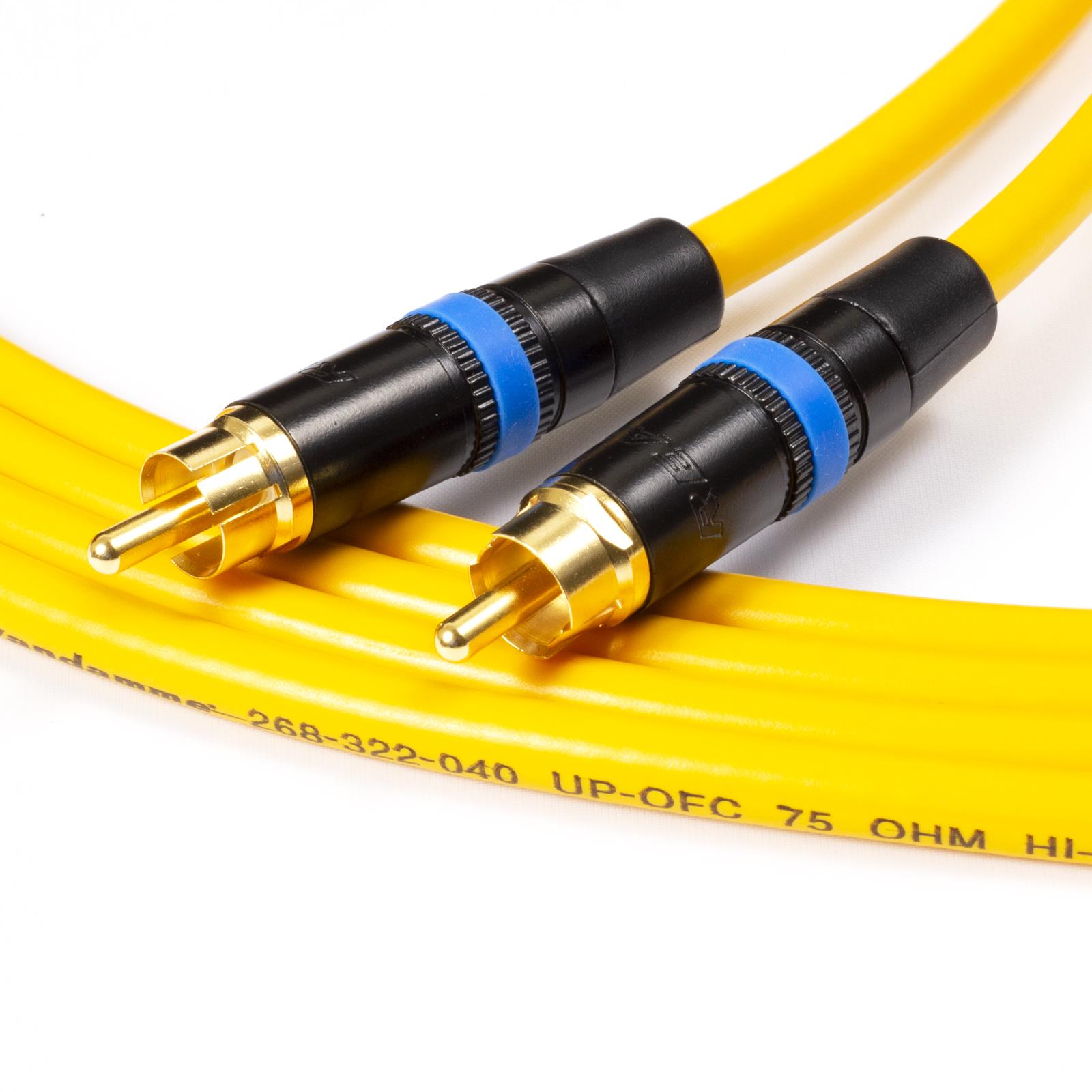 Cable coaxial SPDIF de audio digital y video RCA a RCA furgoneta presa 75 ohmios coaxial azul - Imagen 8 de 8