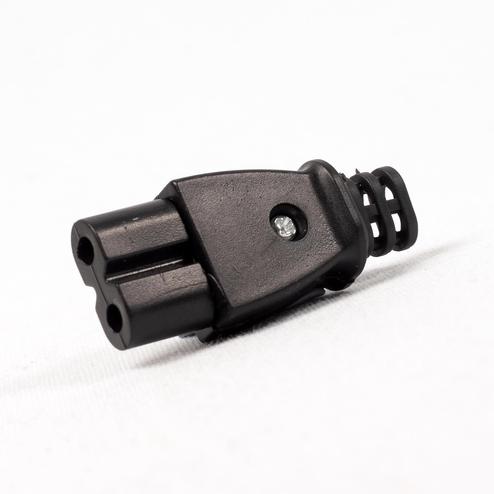 Cavo Di Alimentazione UK 3A - Spina Nera A 3 Poli A IEC C7 "figura 8" Per Radio, TV, Luce