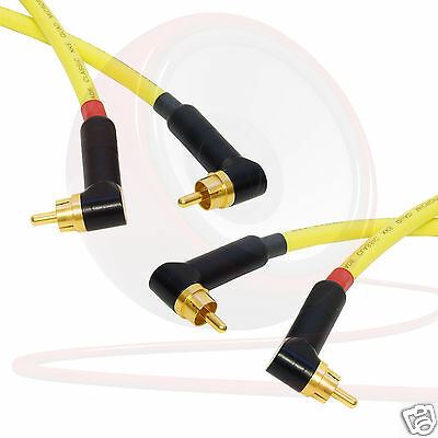 Star-Quad Cinch Stereo Paar. Winkel Dual Phono. Van Damme Kabel. Vergoldete RCAs - Bild 11 von 11