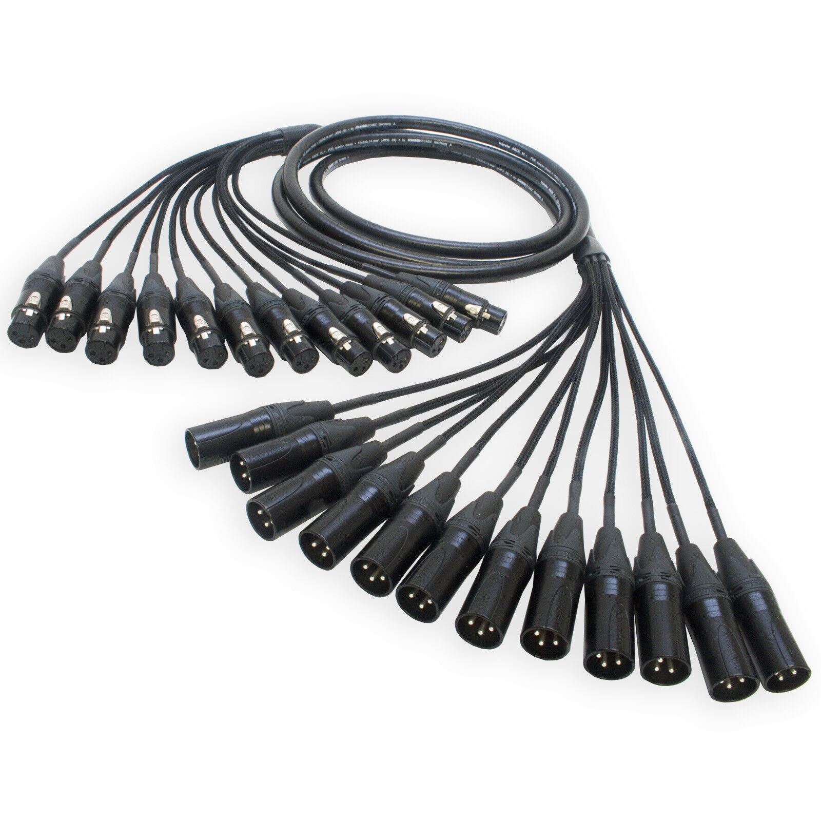 Neutrik Touring 'Viper Snake' Stecker auf Buchse XLR Webstuhl. Tour Grade ausgewogen 1m - Bild 4 von 5