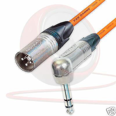 Neutrik Angled TRS Jack to Male XLR Lead. Van Damme STARQUAD Balanced Cable 5m - Picture 8 of 12