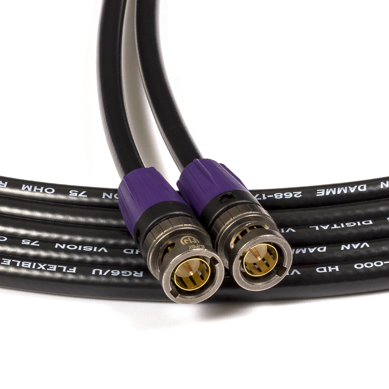 Cable coaxial de video flexible Van Damme 1080p HDTV, 3G, SDI. Neutrik BNC - Imagen 7 de 13