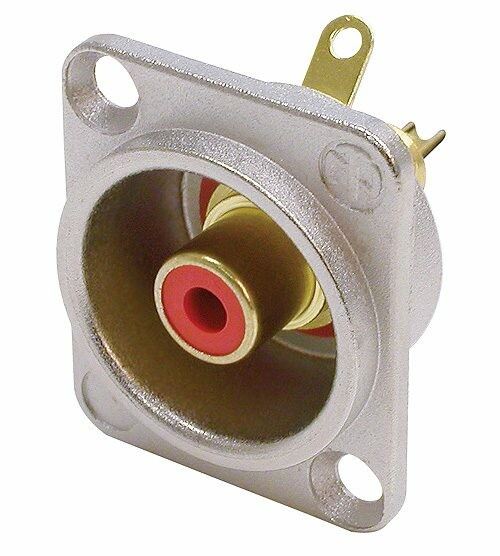 Neutrik NF2D-0 Phono RCA Chassis Panel Mount. Nickel shell - Picture 3 of 4