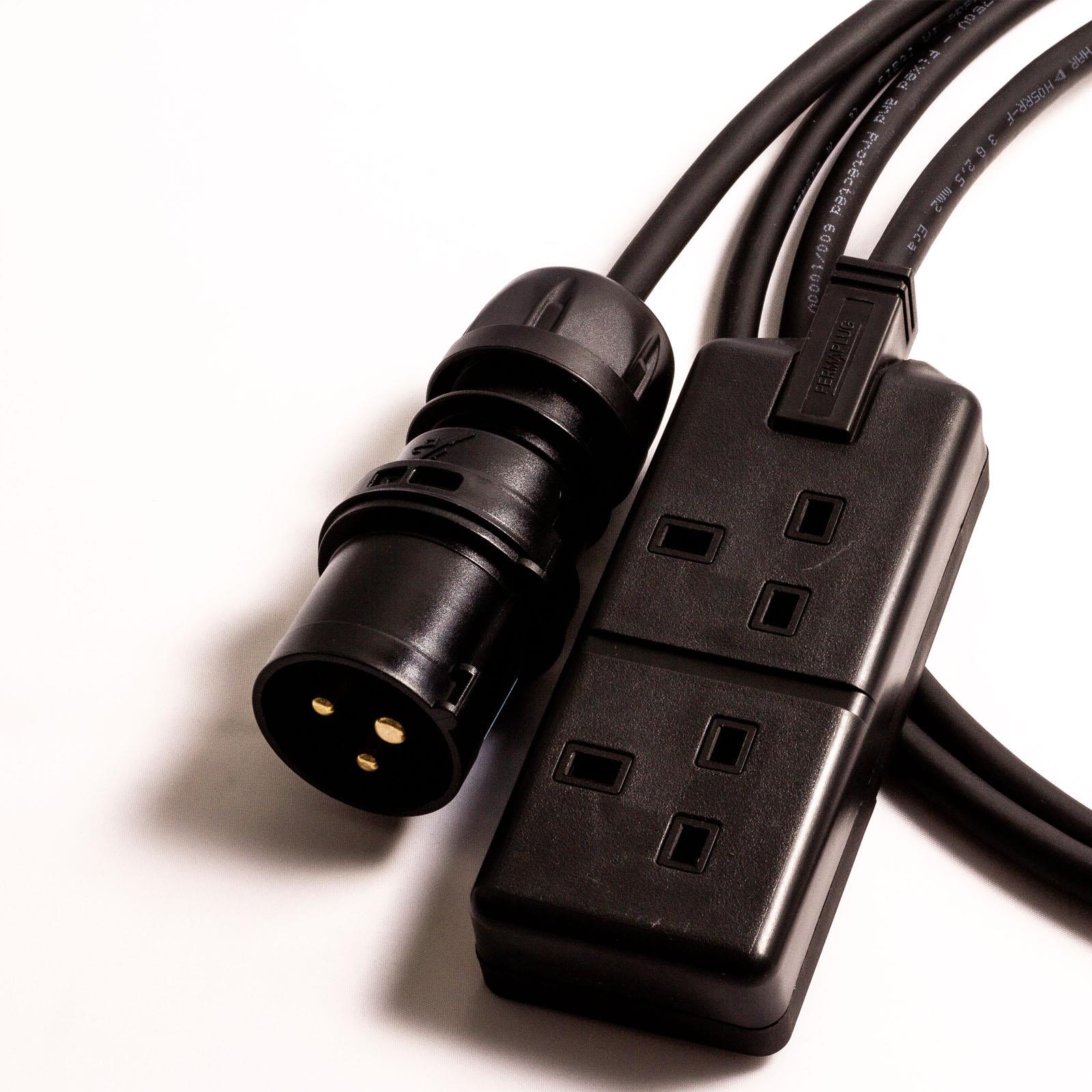 16amp Plug to Socket (3x2.5mm) H07RN-F Tough Rubber Cable - Picture 4 of 5