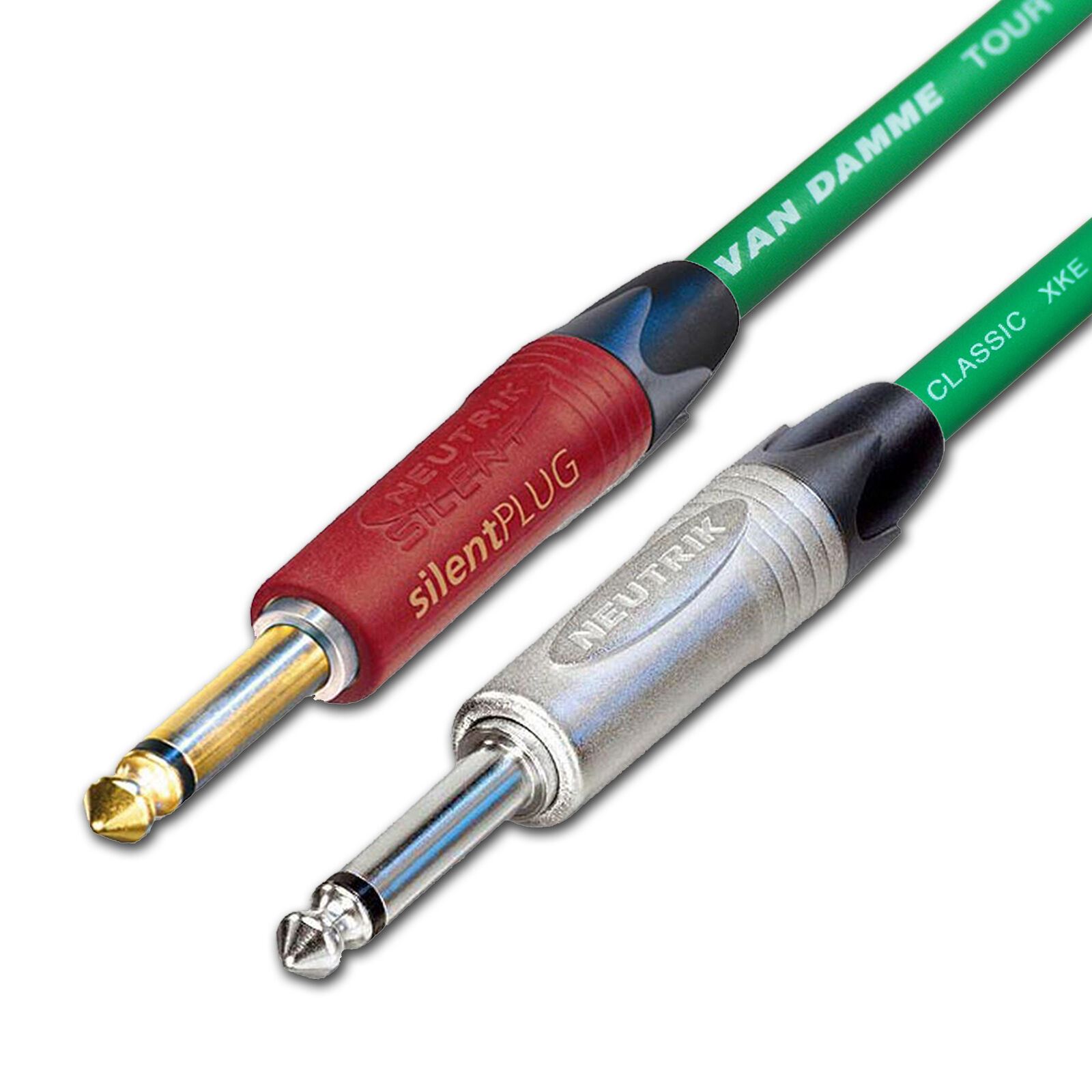 SILENT Neutrik Guitar Jack to Jack Lead. Van Damme Cable. 1m 3m 6m 5m