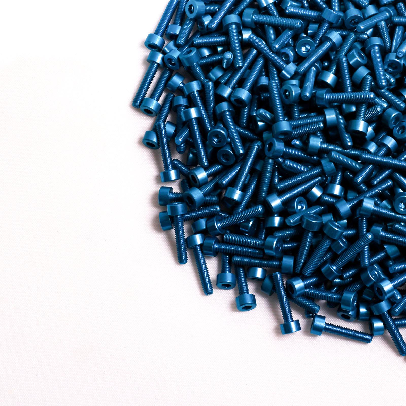 M3x16mm Aluminium Maschinenschraube, mit Mutter - Sechskant Sechskant Steckschlüssel Kopf - Bild 6 von 11