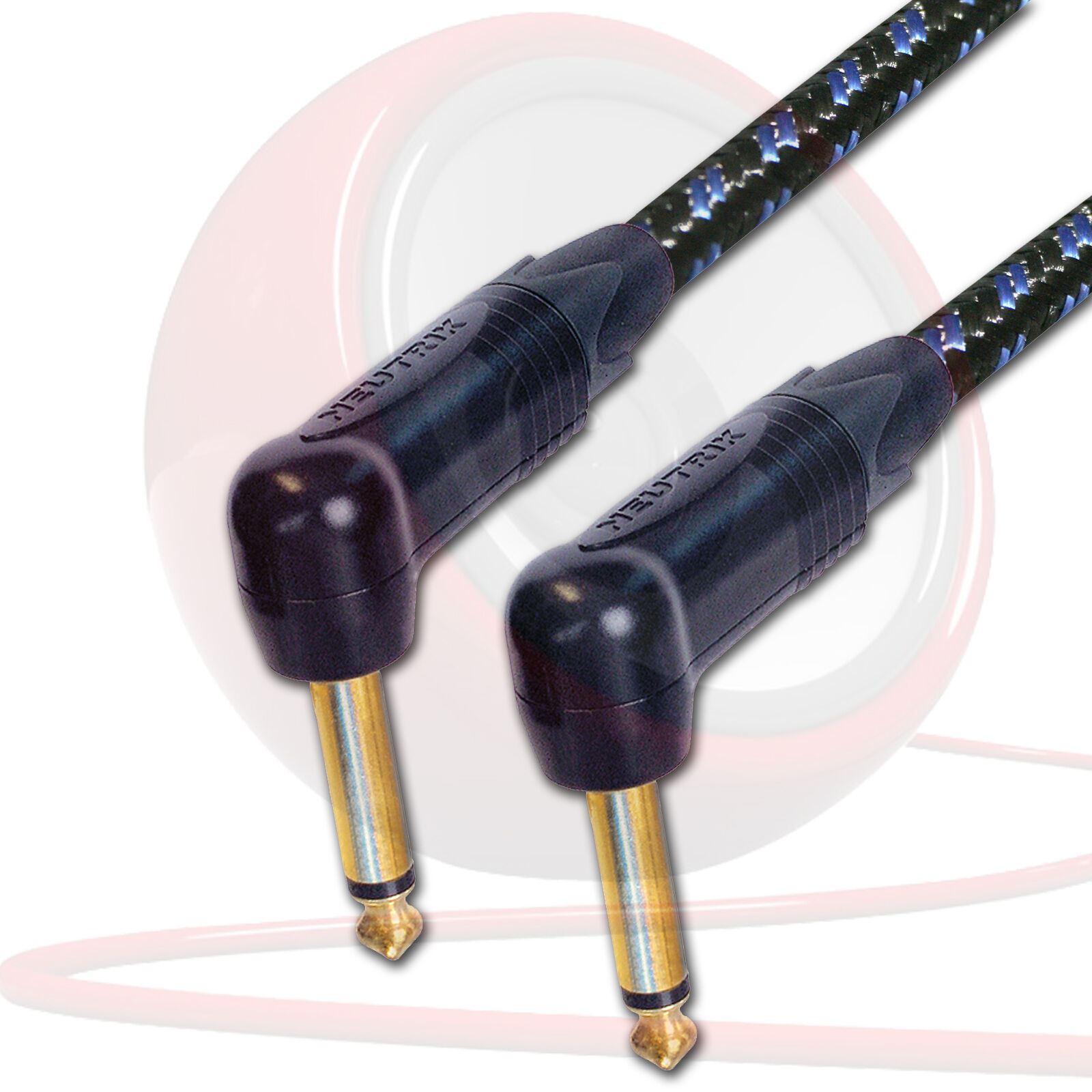 Guitarra Neutrik Gold Jack to Jack Lead. Cable vintage. Eléctrico en ángulo 3m 6m - Imagen 3 de 4