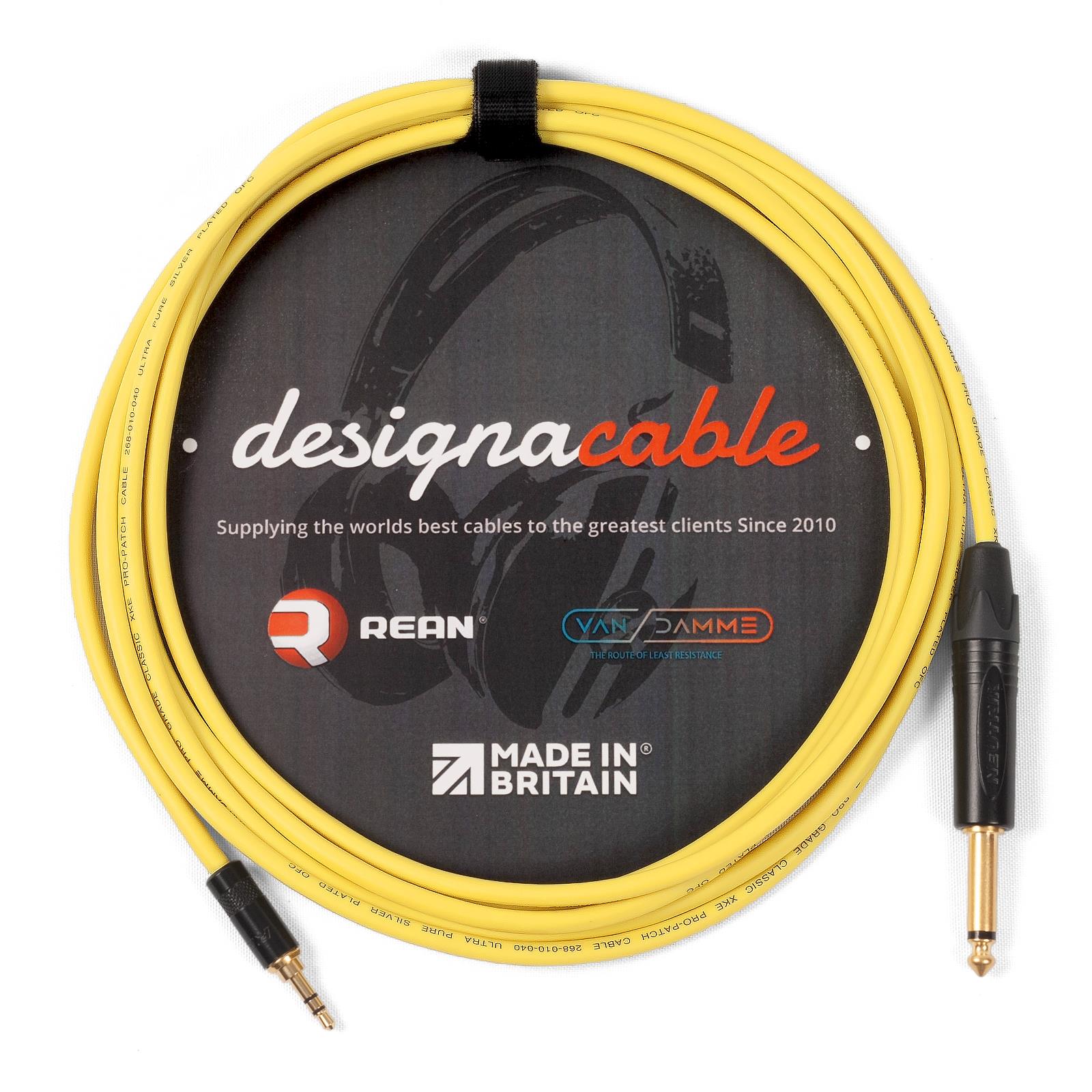 Stereo Mini Jack to Mono 1/4" Jack Lead. 3.5mm Mini. Ipod / Amp Cable. Van Damme - Picture 11 of 11