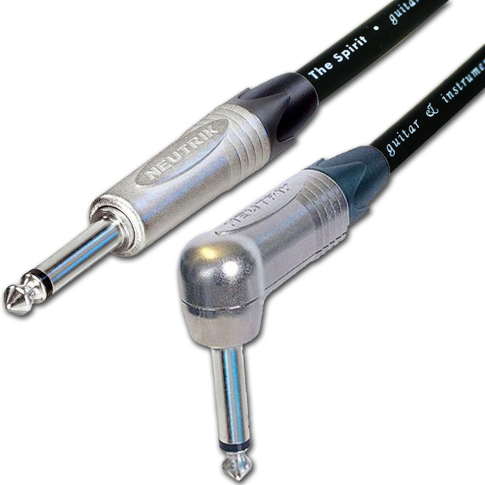 Low Noise PRO Electric Guitar Lead. 1/4 inch Mono Neutrik Jacks 2m, 3m