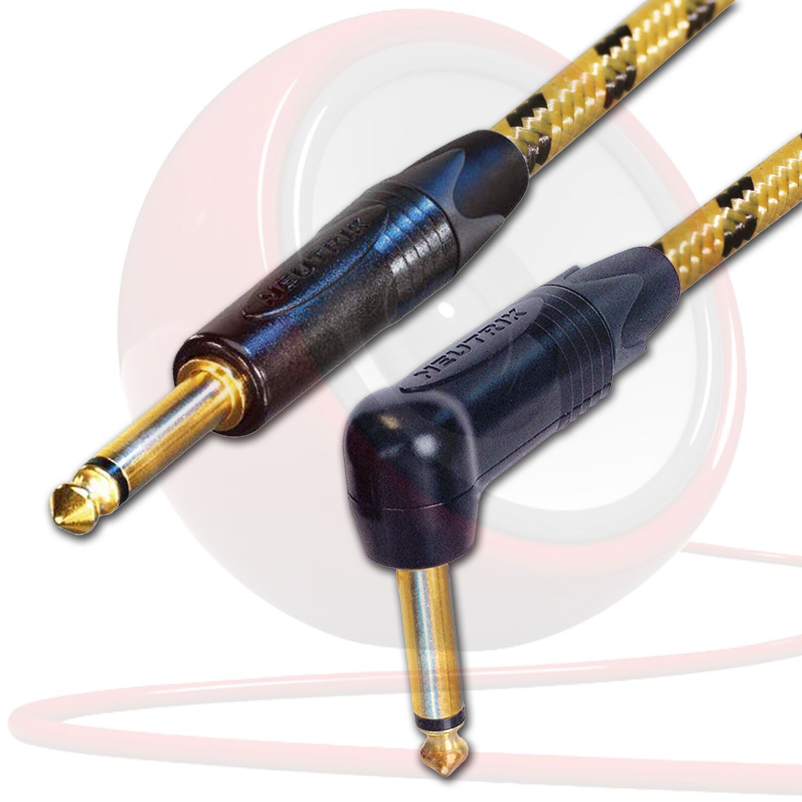 Neutrik Guitar Jack Plug Efectos Patch Lead. Cable vintage de verano. Pedaleras - Imagen 4 de 4