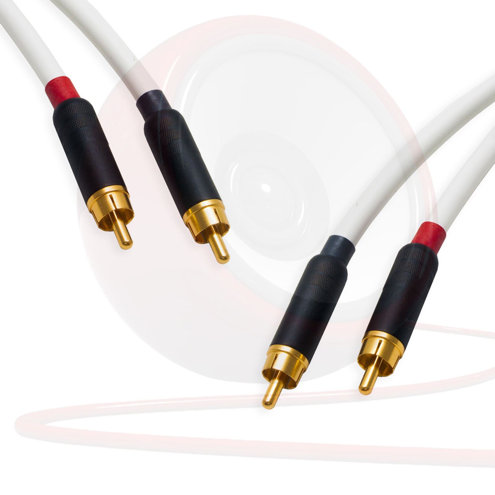 Star-Quad RCA Stereo Pair. Twin Phono. Van Damme Audio Cable. 2 Gold Plated RCAs - Picture 10 of 11