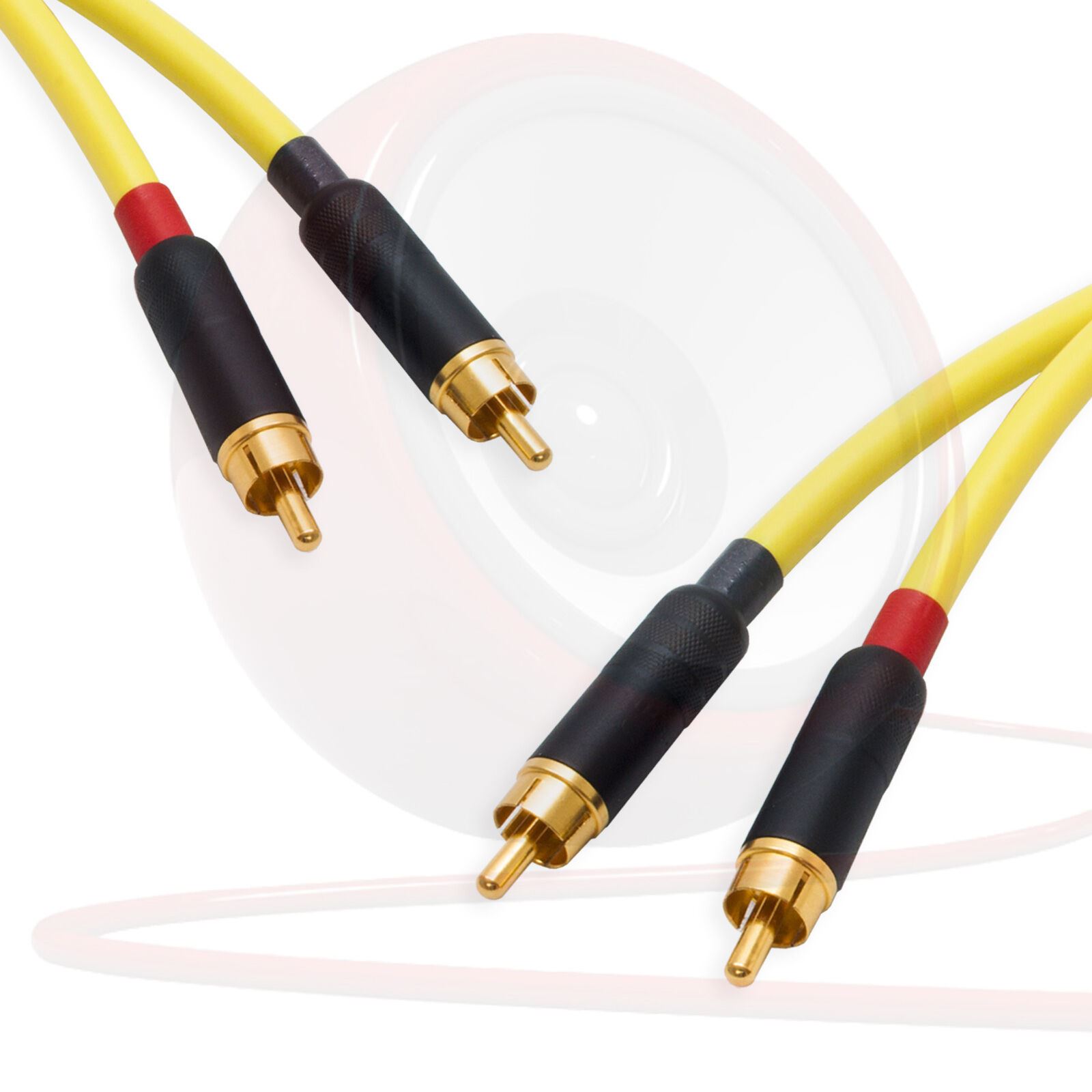 Star-Quad RCA Stereo Pair. Twin Phono. Van Damme Audio Cable. 2 Gold Plated RCAs - Picture 11 of 11