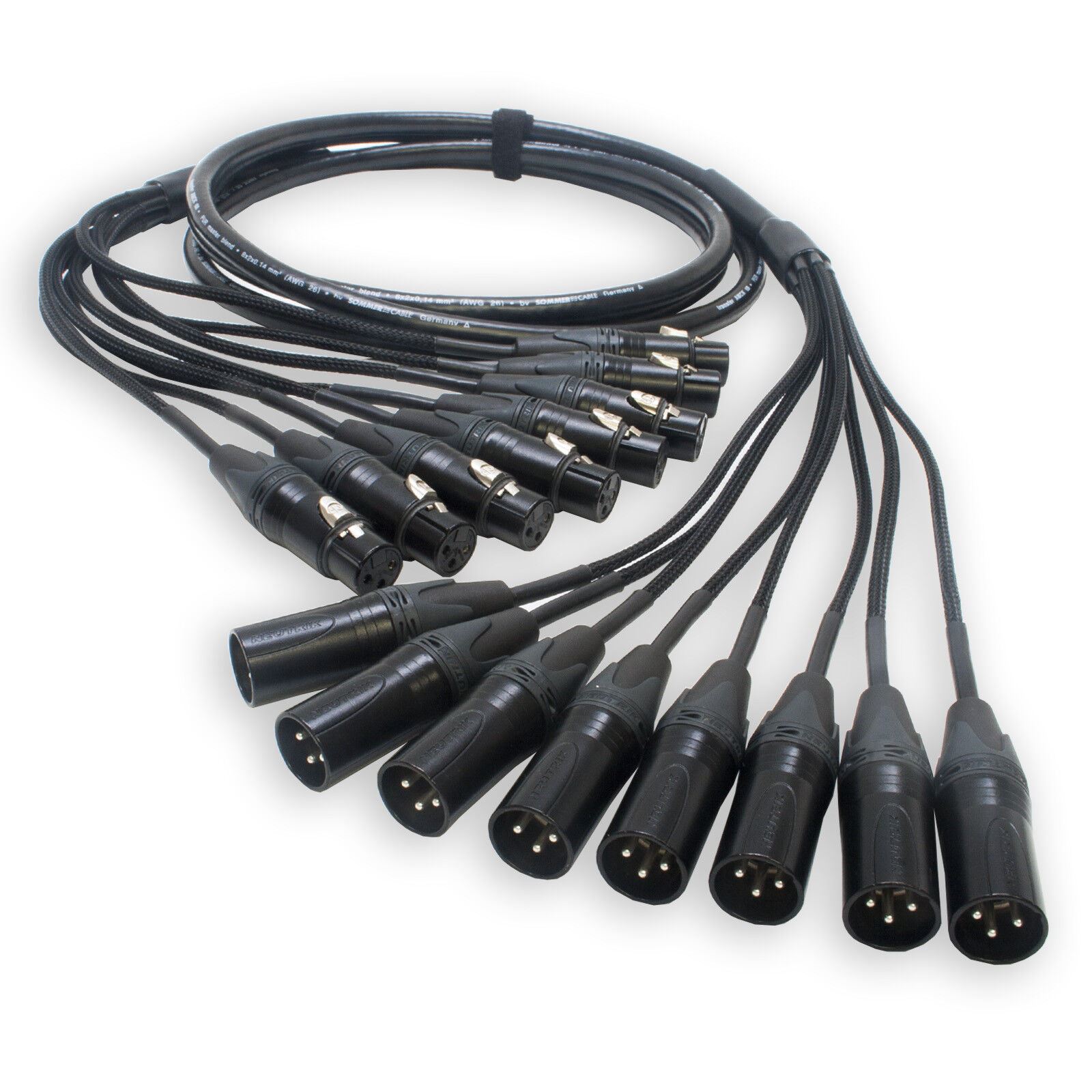 Neutrik Touring 'Viper Snake' Stecker auf Buchse XLR Webstuhl. Tour Grade ausgewogen 1m - Bild 3 von 5