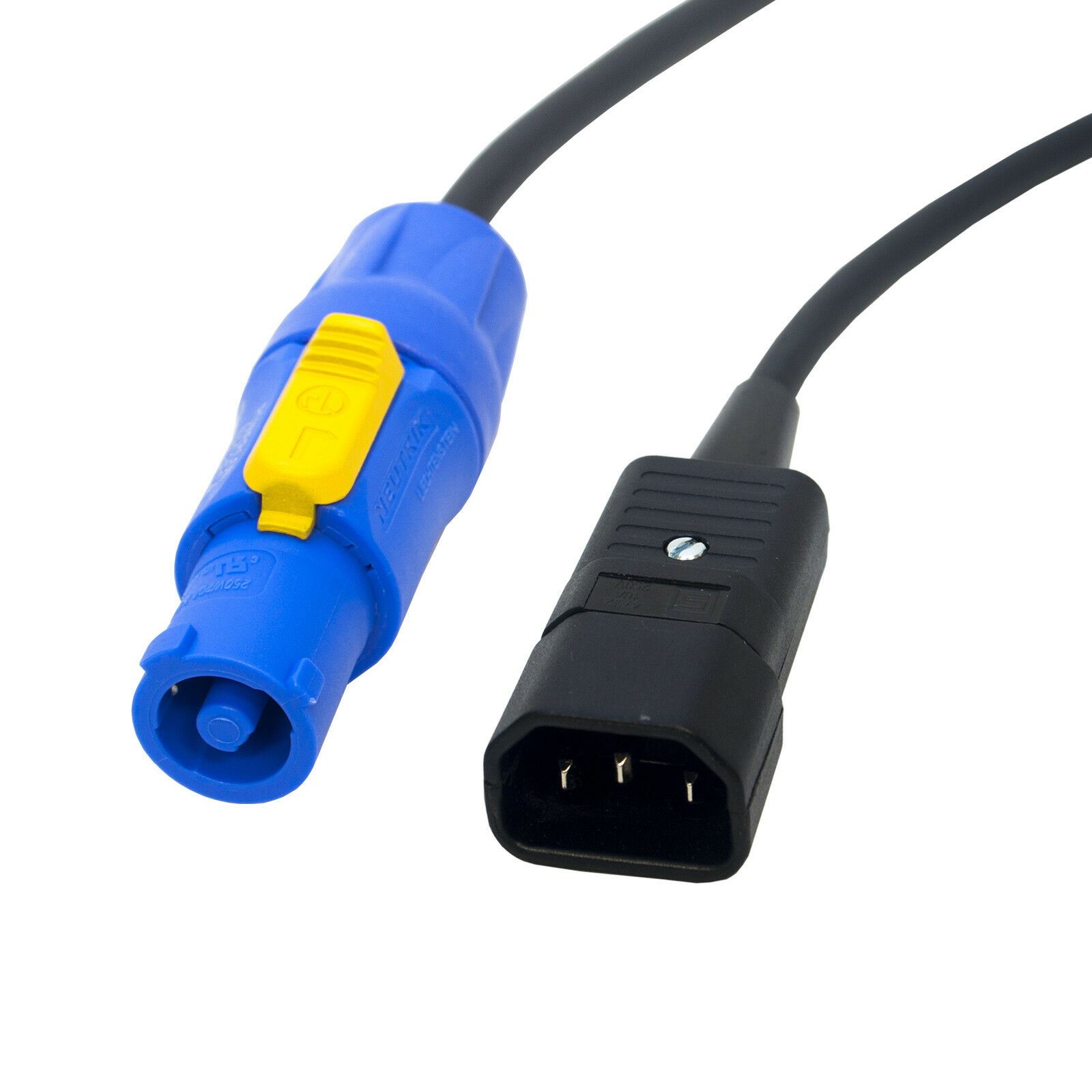 Premium IEC Kettle Lead. C14 to Neutrik Powercon Long Flexible Mains