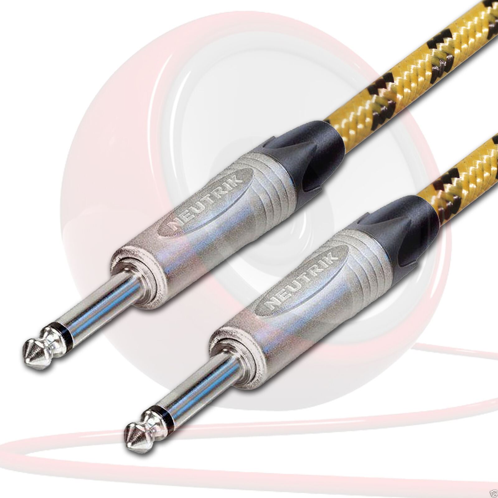 Unbalanced Mono Jack to Jack Lead. Sommer Vintage Neutrik Straight