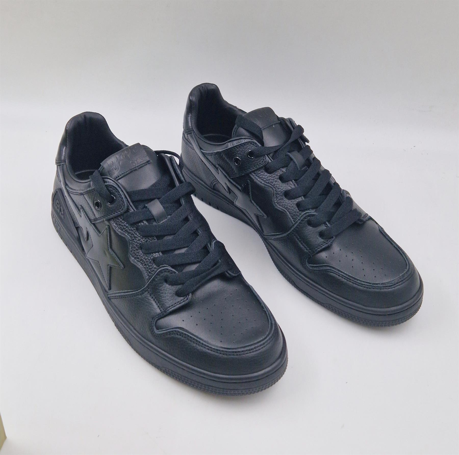 A Bathing Ape Bape Sk8 Sta #3 M1 'Triple Black' Low Style Sneakers