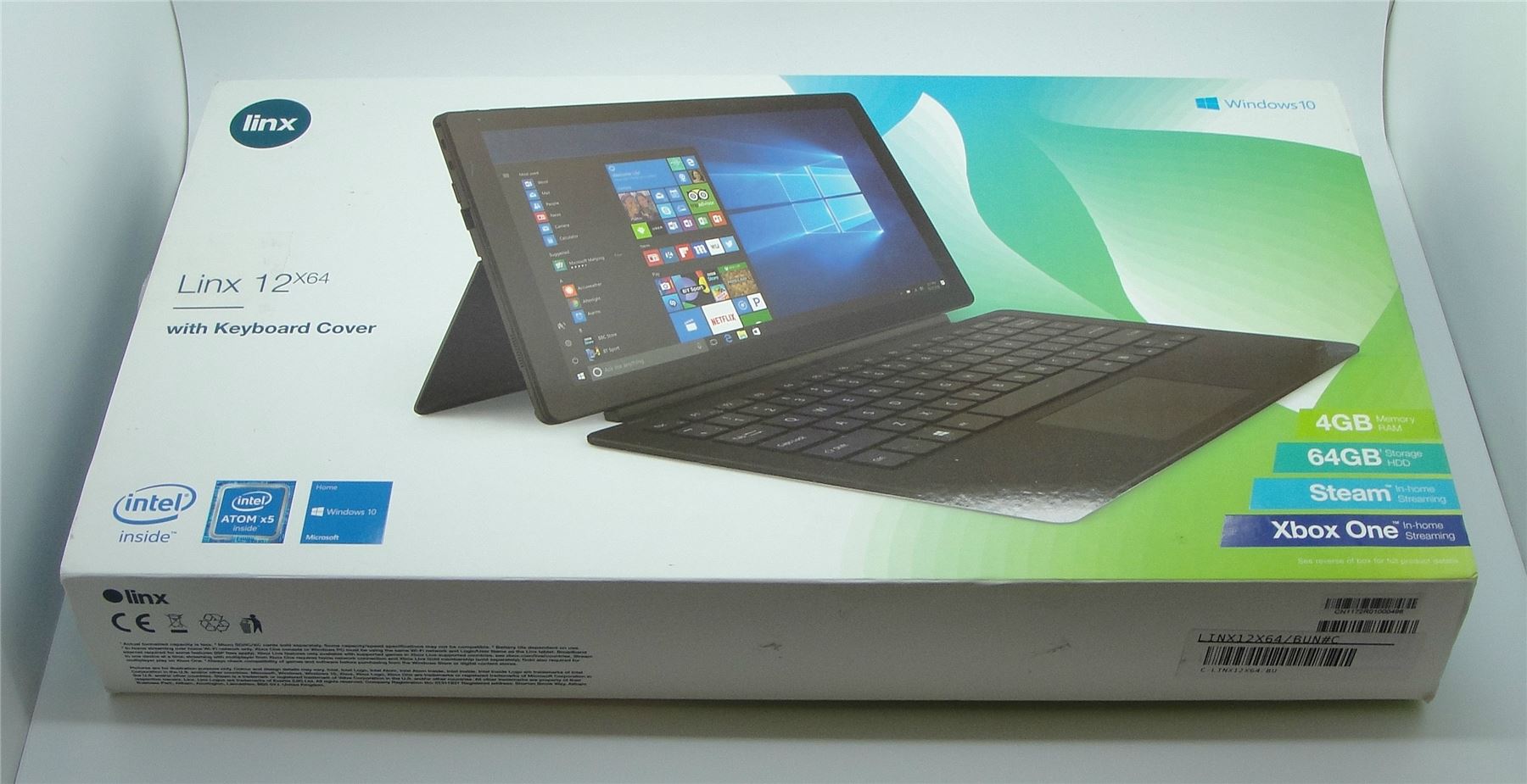 LINX 12X64 12.5" TABLET & KEYBOARD PRISTINE CONDITION 64GB WINDOWS