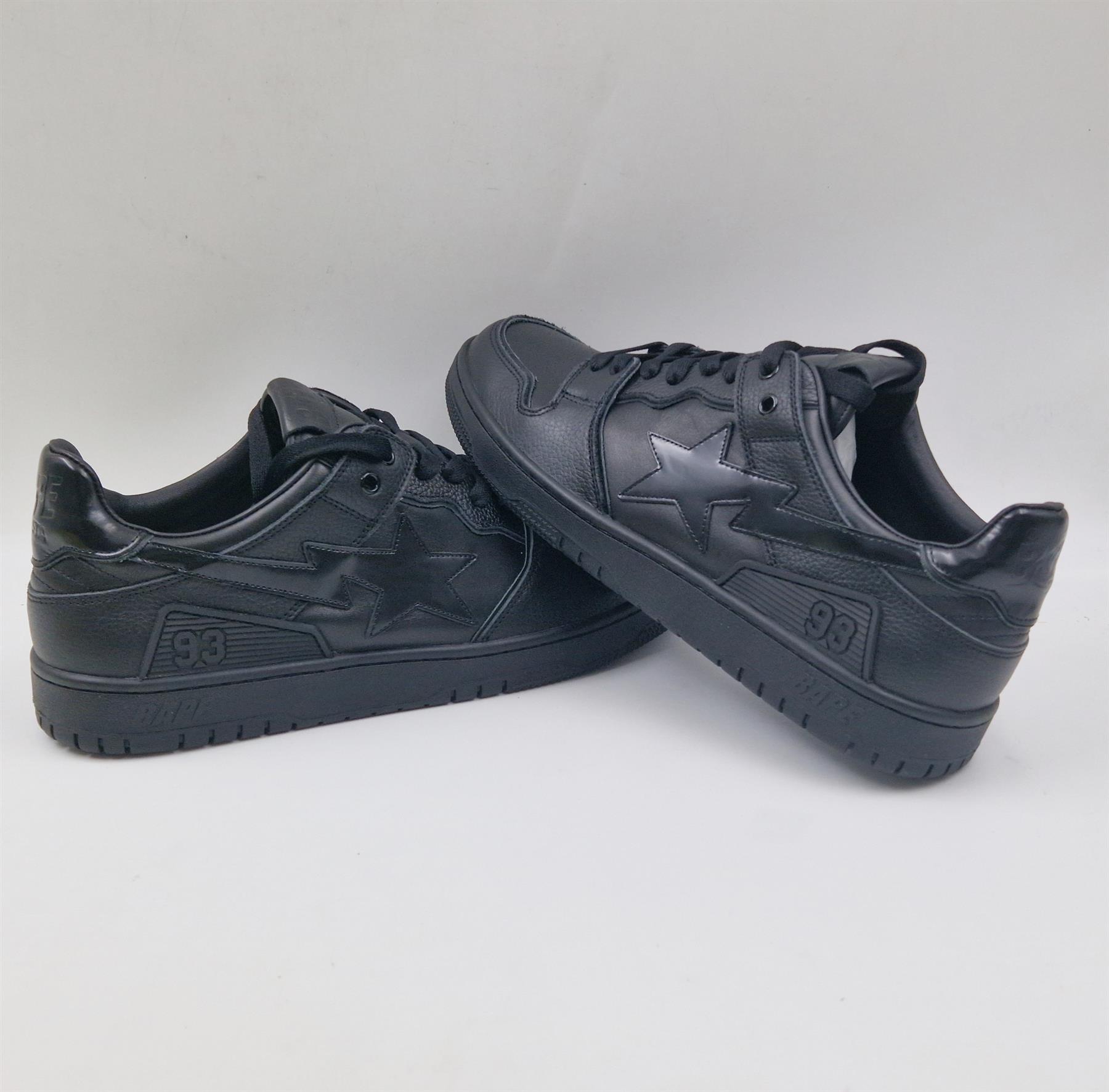 A Bathing Ape Bape Sk8 Sta #3 M1 'Triple Black' Low Style Sneakers