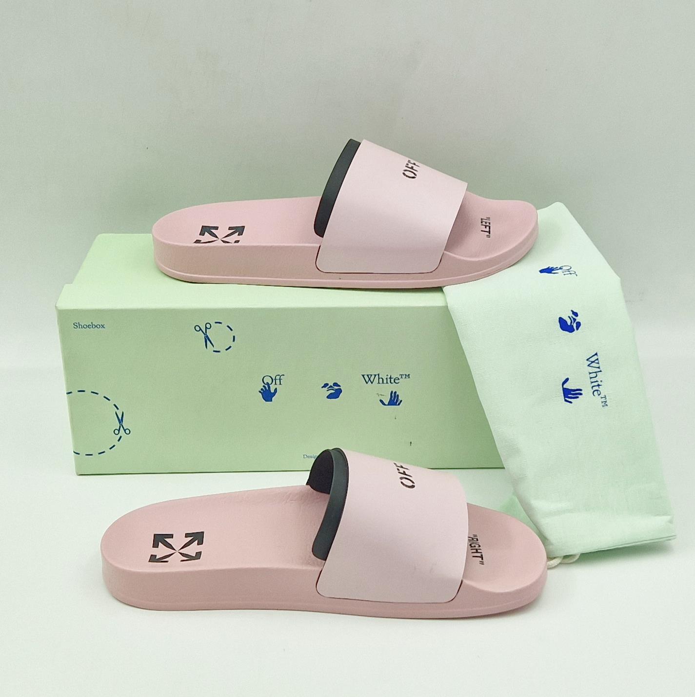 Pool Sliders Off White Slides Women Pink Off-White Logo Pool
