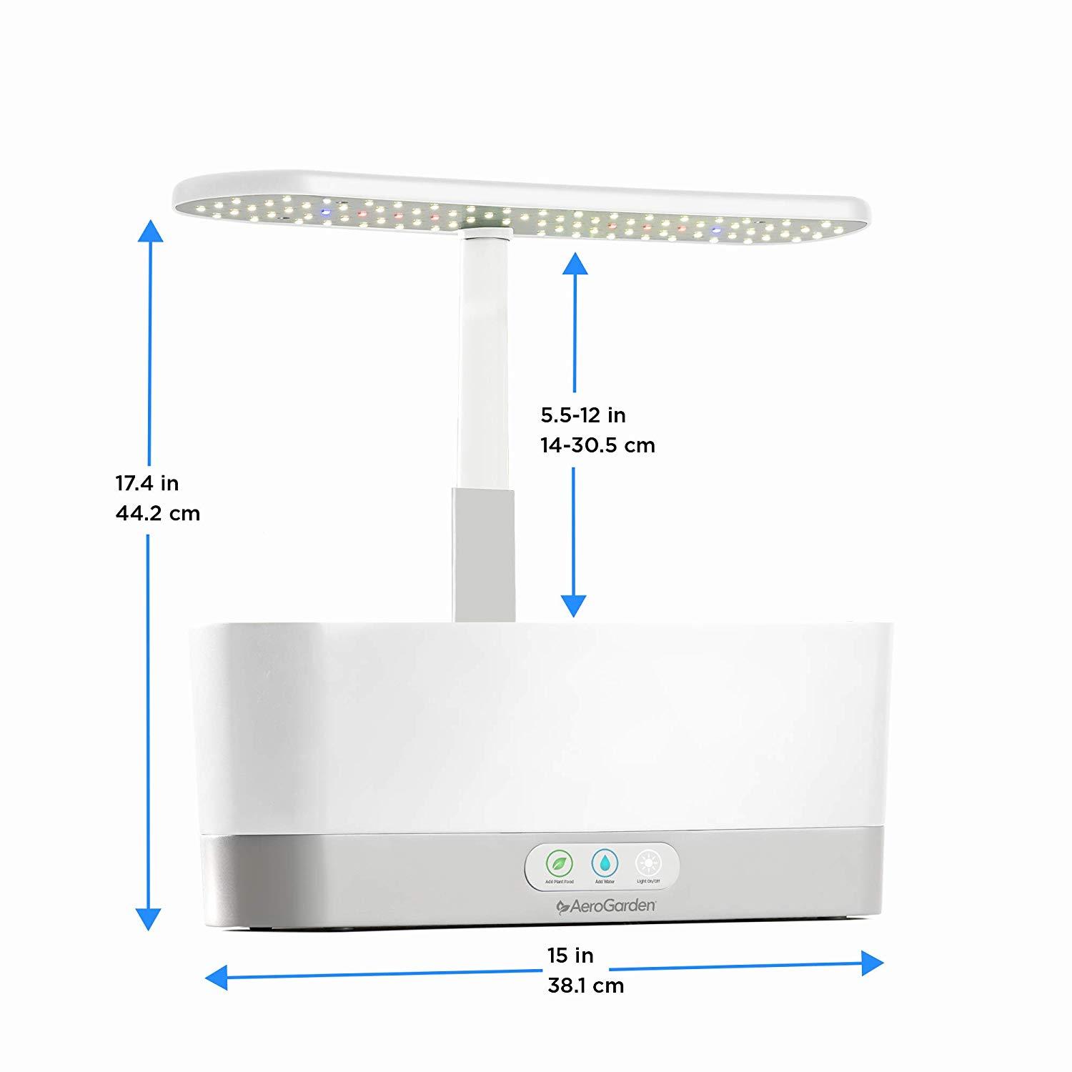 Blanc AeroGrow AeroGarden Harvest Slim-White
