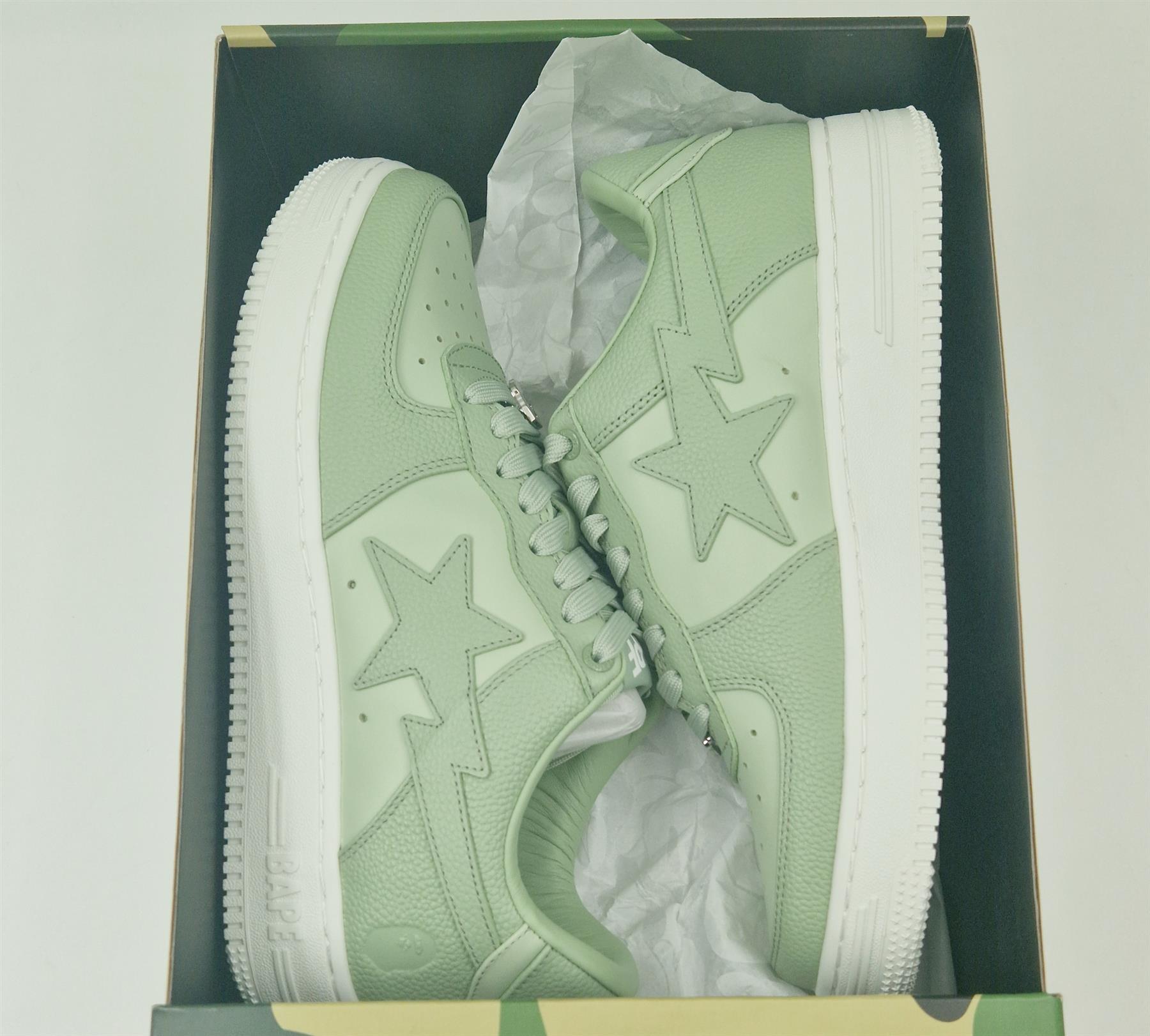 A Bathing Ape Bapesta #9 Green Low Deisgner Style Sneakers Brand 