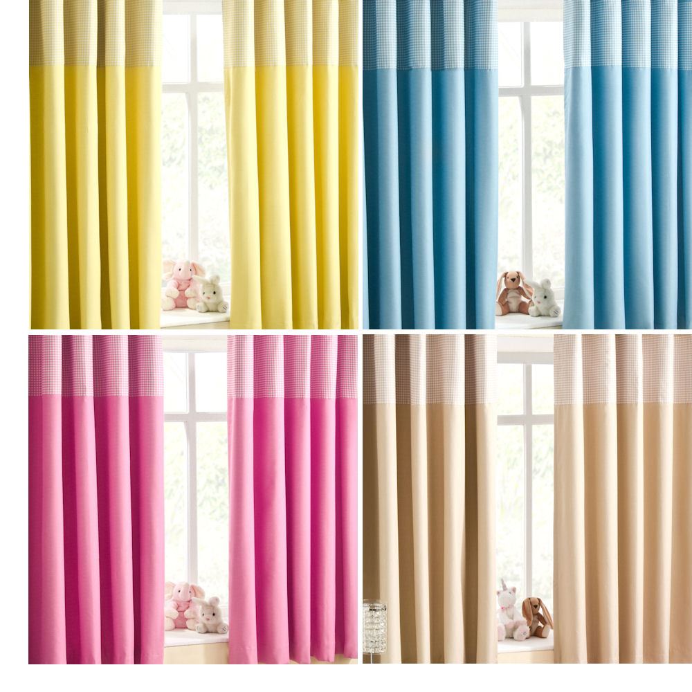 Sweetheart Gingham Eyelet Ready Made Blackout Black Out Thermal