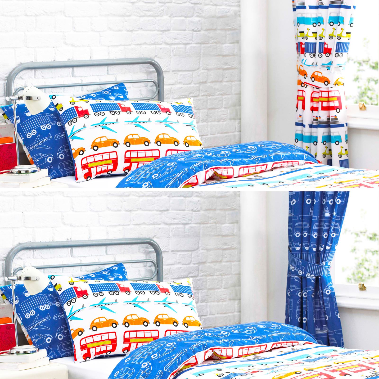 Textile Warehouse Cars Transport Truck Boys Kids Childrens Lined