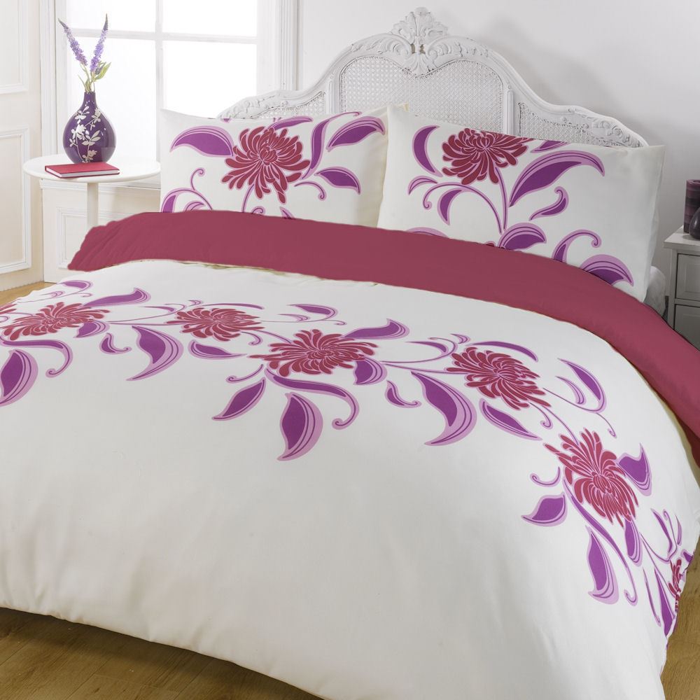 Pink Duvet Cover Quilt Bedding Set Leopard Animal Print Floral eBay