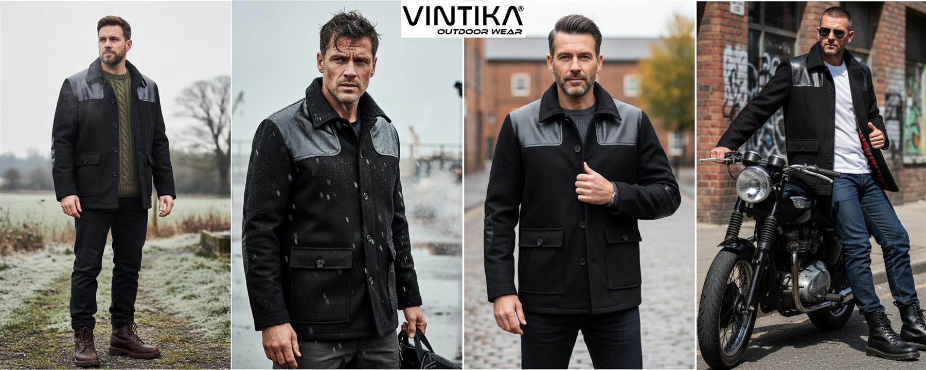 Donkey Jacket Mens Vintage Skinhead Punk MOD Outdoor Work Winter