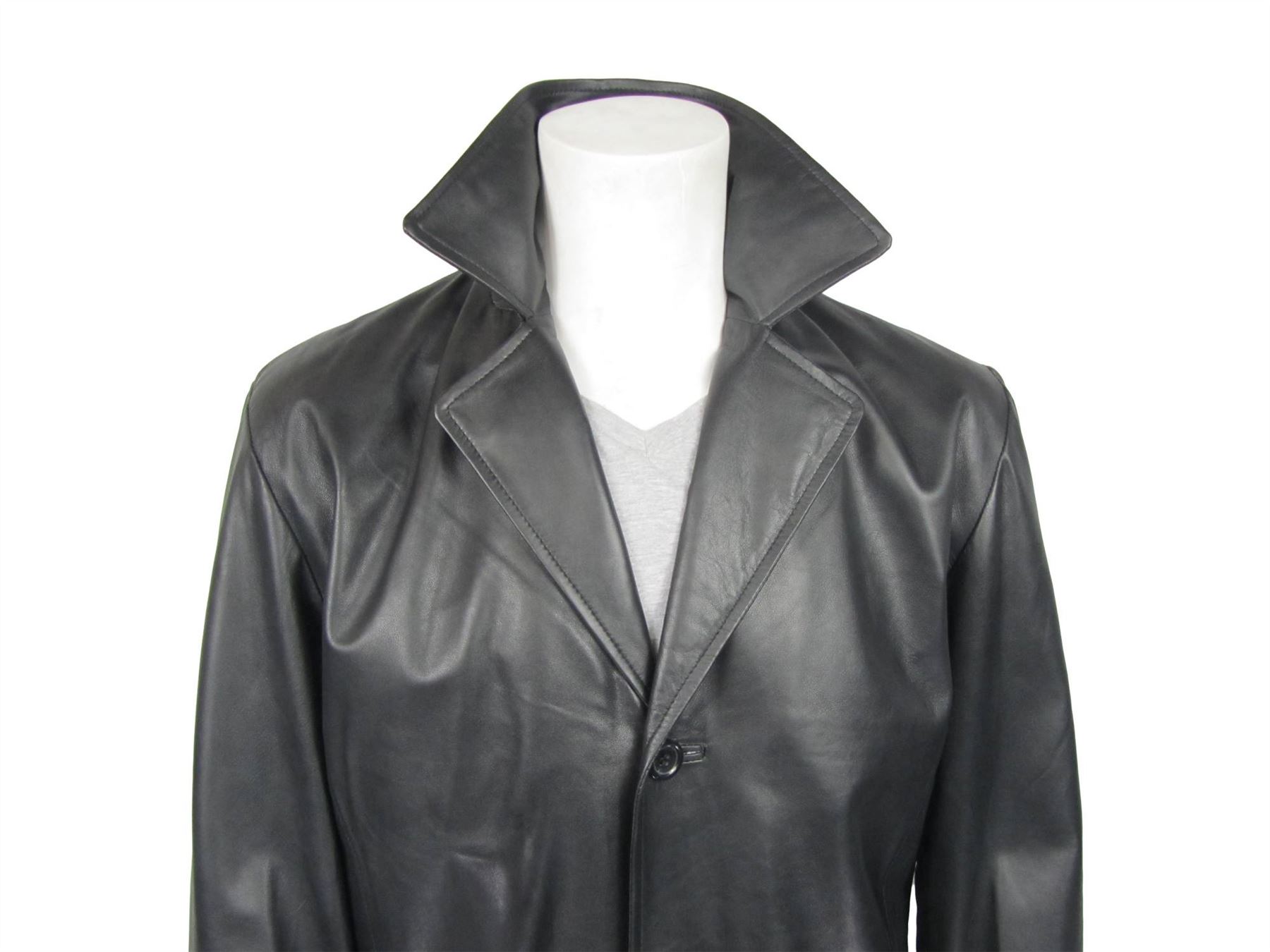 New Men Black Grey Classic Cowhide Fashion Biker Leather Jacket Hooded