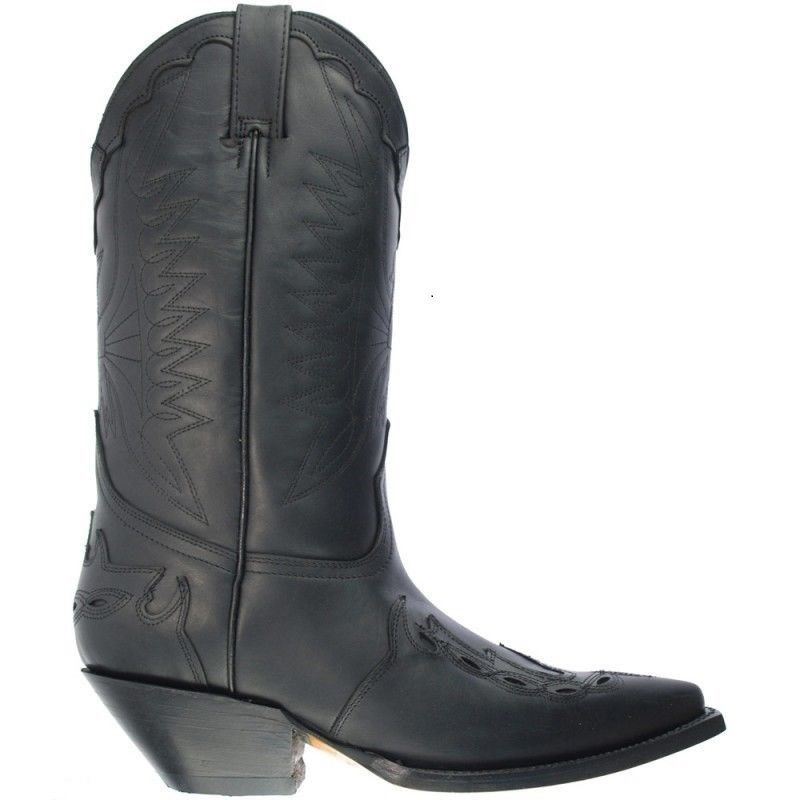 Preowned Grinders Arizona Cowboy Western Black Leather Boots Knee High Boot West Biker ModeSens