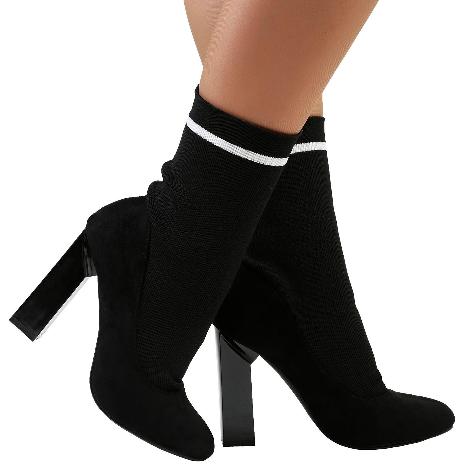Sian Damenschuhe High Block Square Heels Stretch Sock Ankle Stiefel Ladies ... Sian Damenschuhe High Block Square Stretch Heels Stretch Square Sock Ankle Stiefel Ladies ... 51bd6c