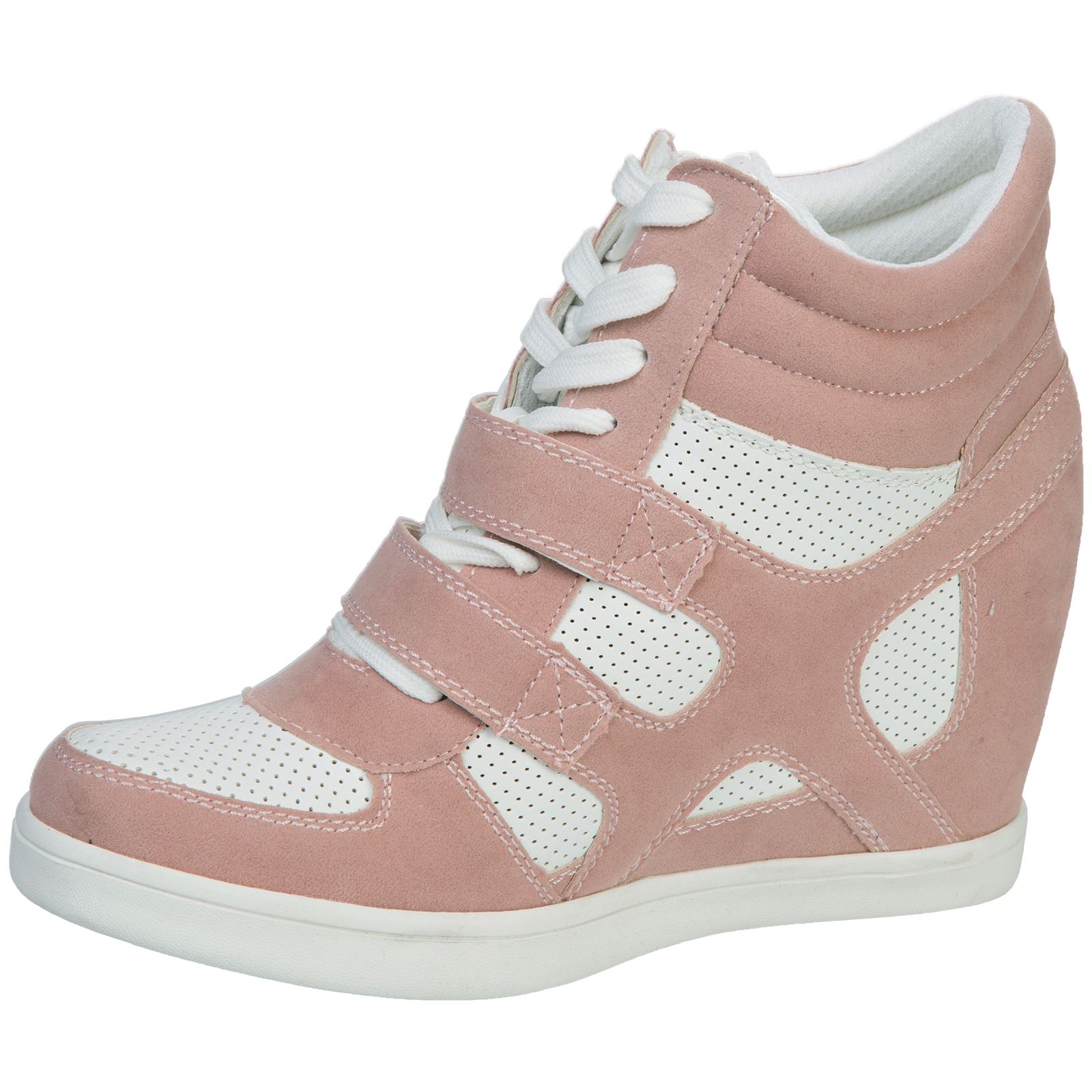 Thea Womens Concealed Wedges Heels Trainers Ladies High Top Shoes Pumps