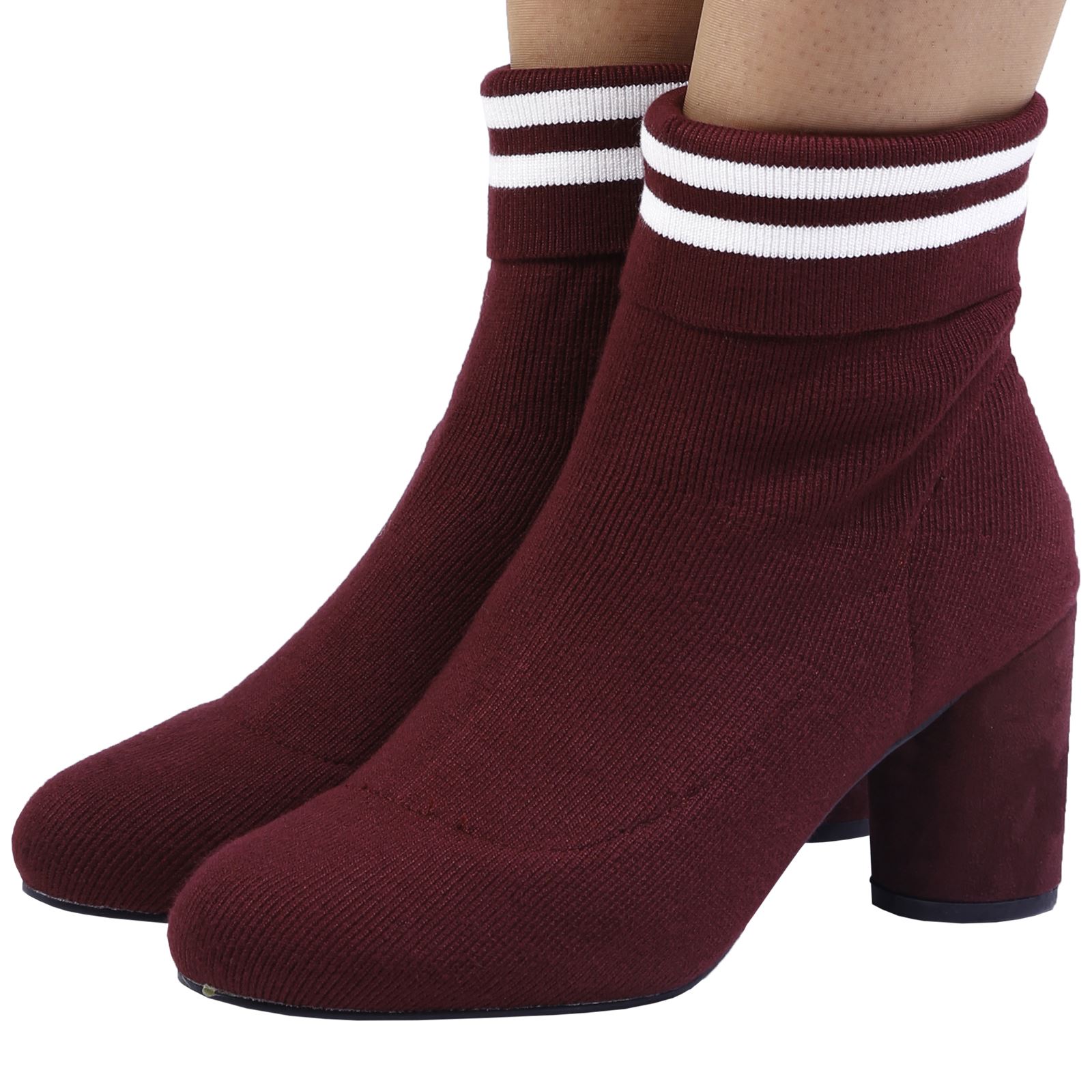sock boots womens ebay womens ankle boots shoes sock knit stripe block heels casual sporty size ebay sock boots womens ebay womens ankle boots shoes sock knit stripe block heels casual sporty size ebay