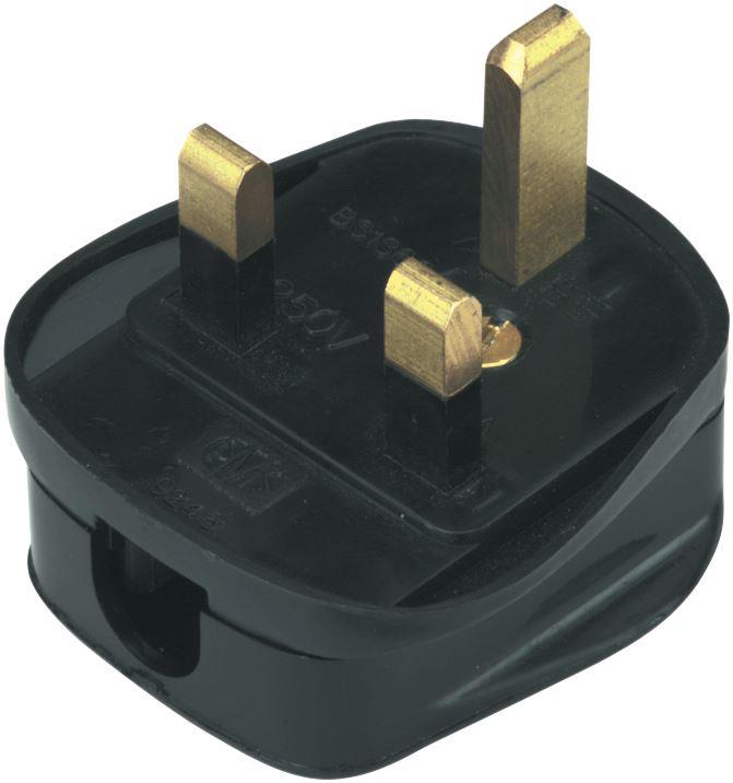 2 Pack Black / White Quick Fit 3 Pin 13 Amp 13A UK Mains Power Plug - Picture 2 of 5