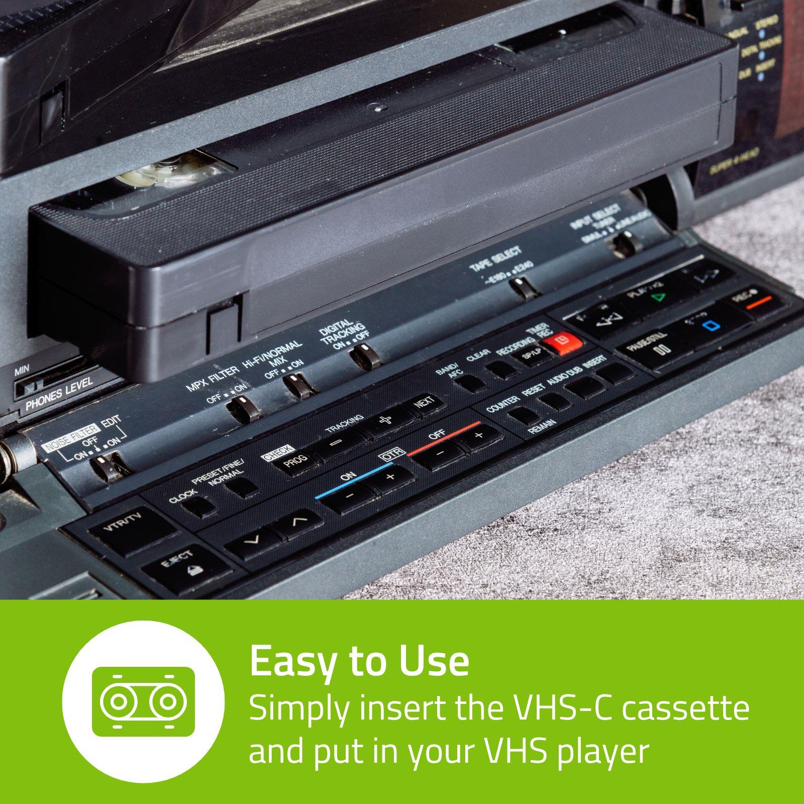 Adaptateur Pour Cassettes VHS-C - Convertisseur Motorisé Pour Lire Et Enregistrer Sur Magnétoscope Standard