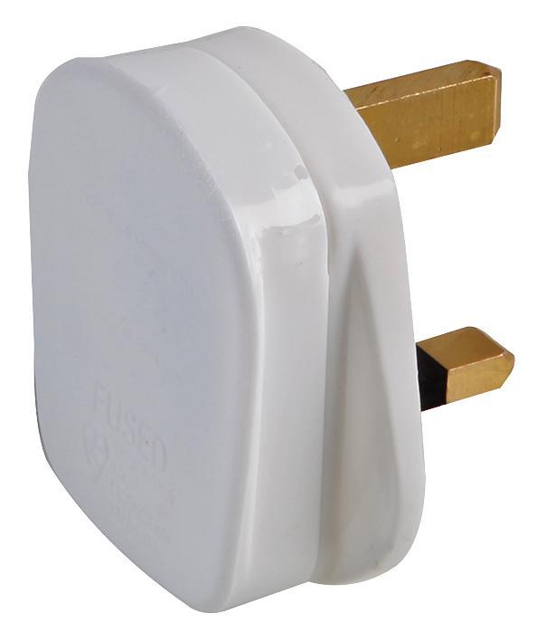 2 Pack Black / White Quick Fit 3 Pin 13 Amp 13A UK Mains Power Plug - Picture 4 of 5