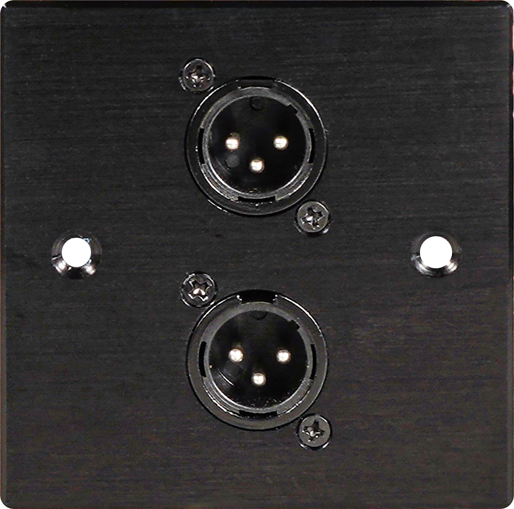 Steel Black Wall Face Plate Electrical AV Audio Video Connection Slim Series