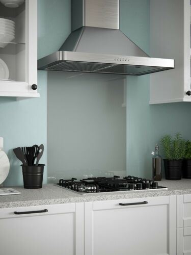 Self Adhesive Glass Splashback Slate Grey Kitchen Cooker Hob Oven Back Panel