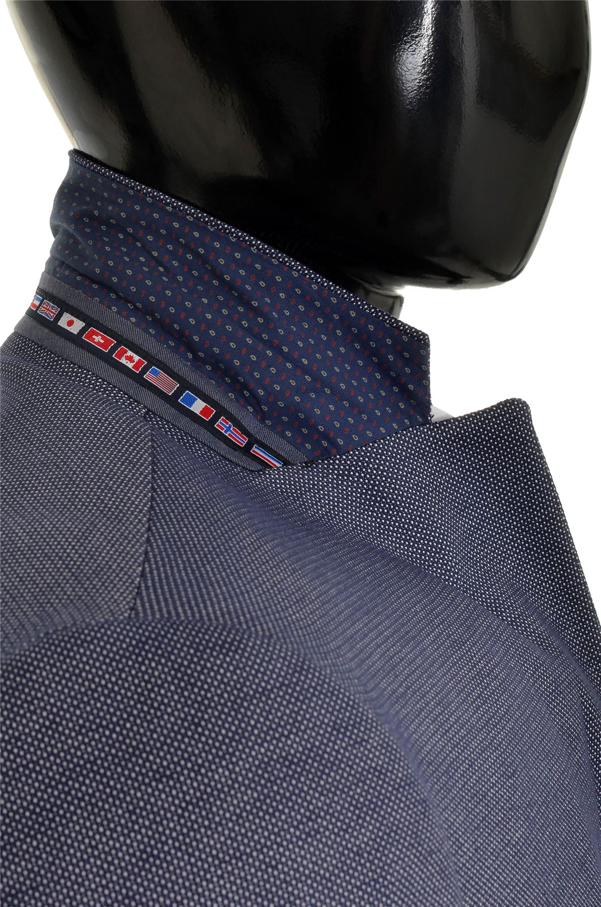 Men/'s Classic Design Blazer Jacket Blue Casual Contrast Finish Slim Soft Cotton