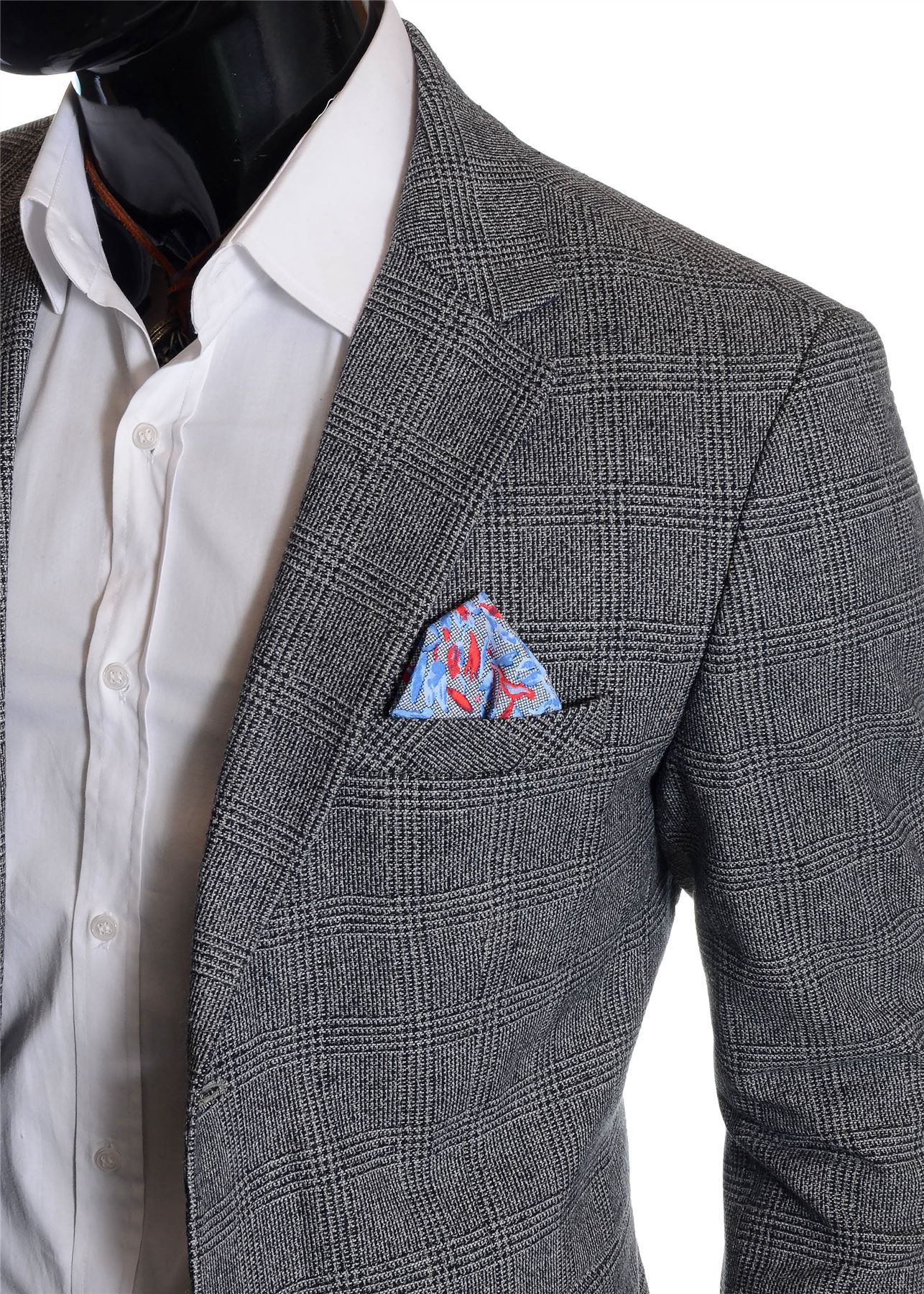 Men's Checkered Coat 3/4 Long Tweed Cashmere Wool Trendy Formal Winter Overcoat | eBay