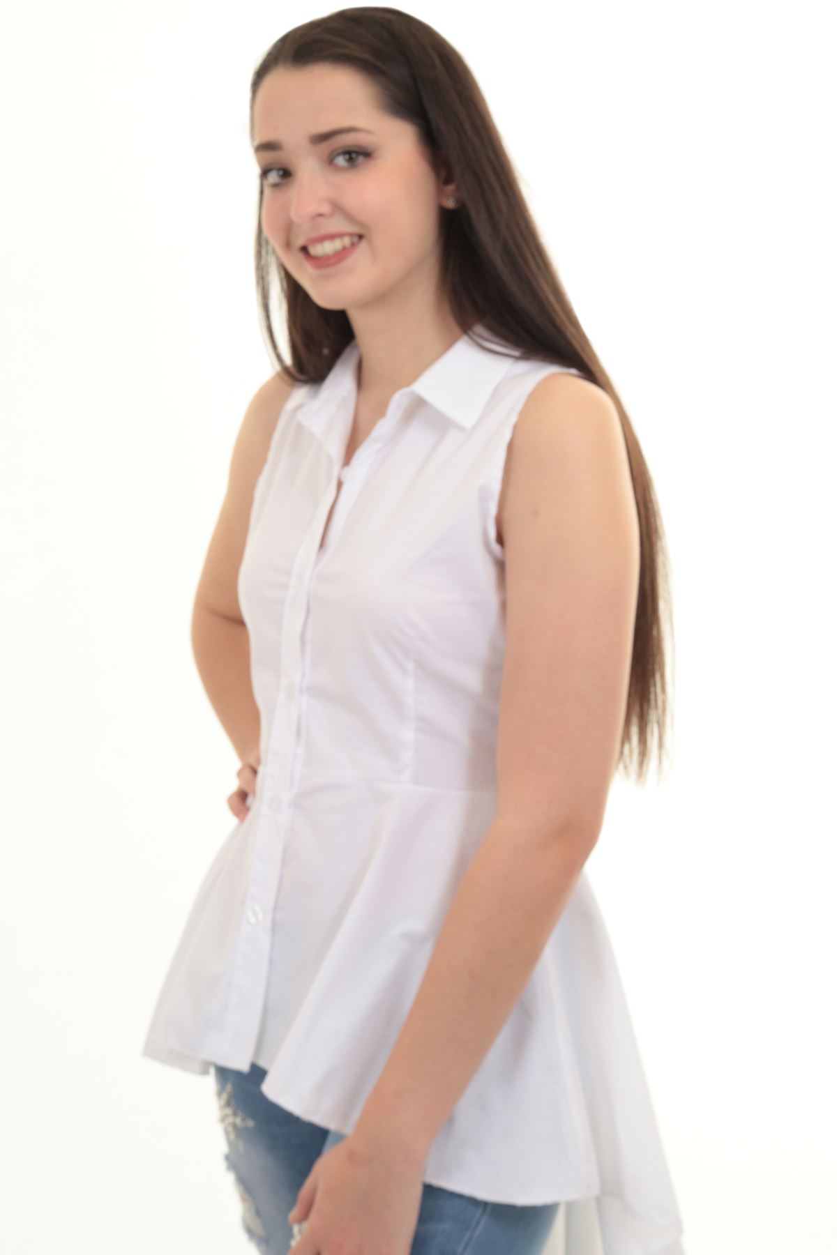 high low sleeveless top