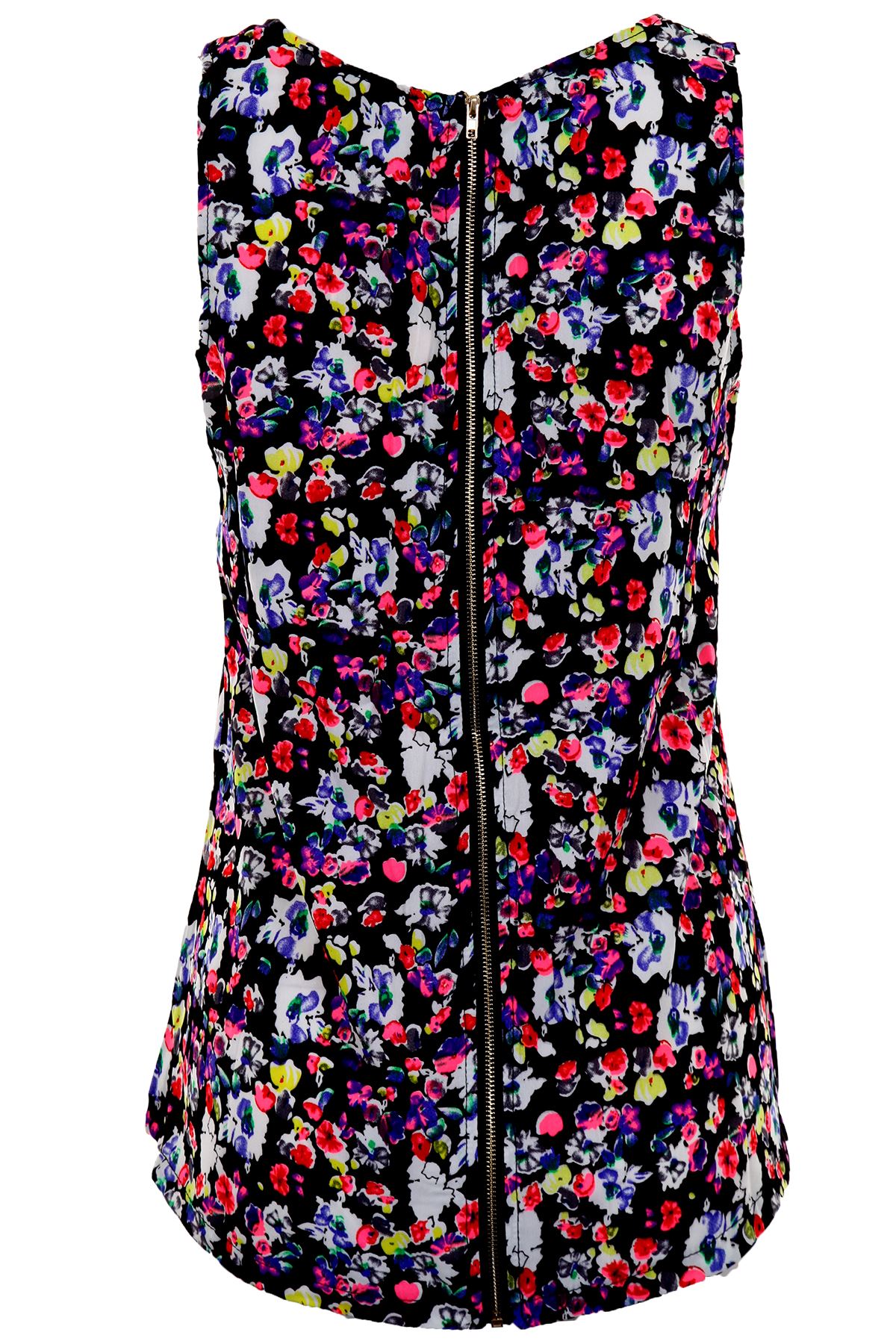 Ladies Sleeveless Floral Flower Print Oversized Casual Party Women's
