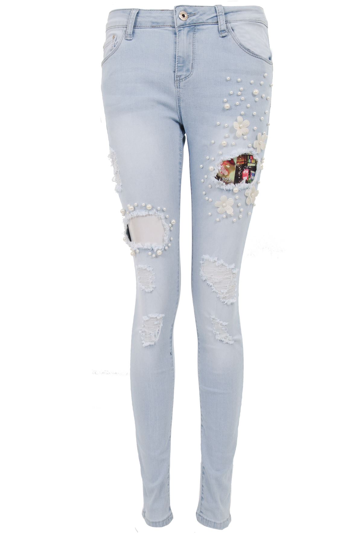 pearl distressed jeans
