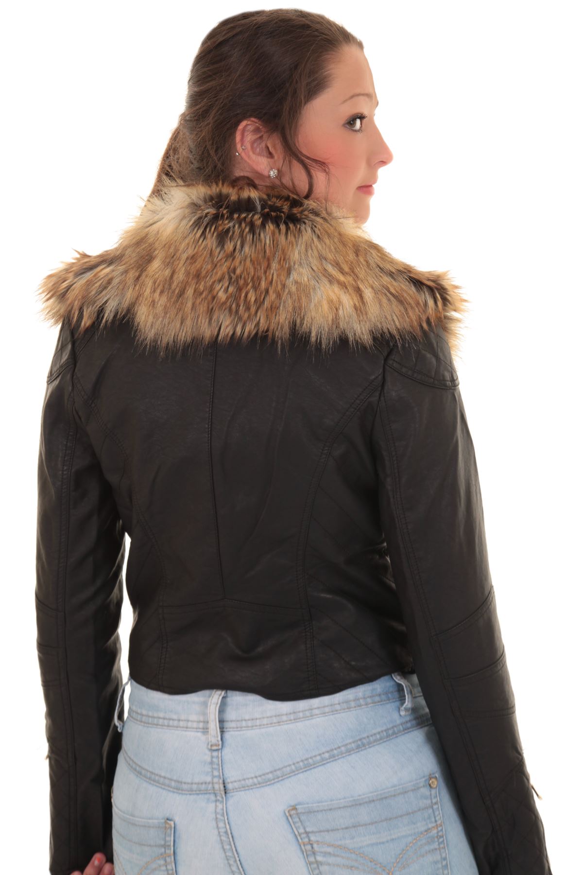 black shoulderless sweater