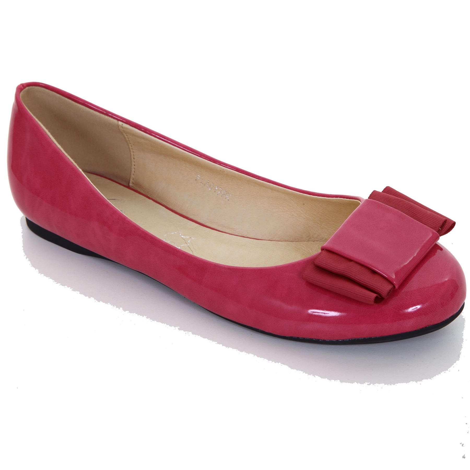 Ladies Bow Accent Patent Smart Casual 